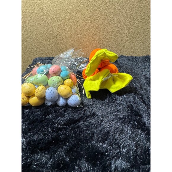 Decorative Speckled Easter Eggs & Plush Carrots Spring Decor - Picture 6 of 8